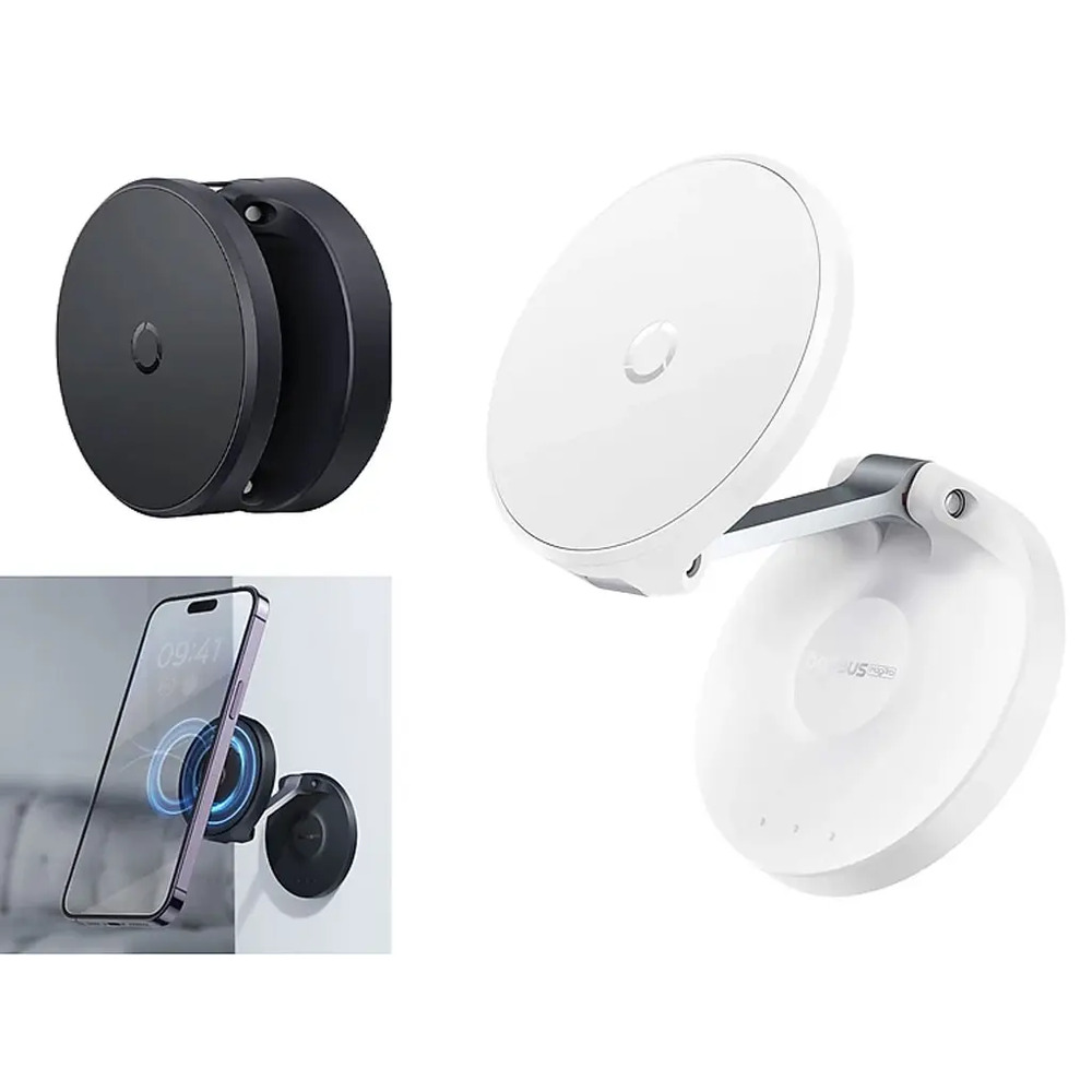هولدر مغناطیسی رومیزی بیسوس مدل BS-HP016 | گارانتی 18 ماهه | چرخش 360 درجه | شارژ بی‌سیم - نمای نزدیک
