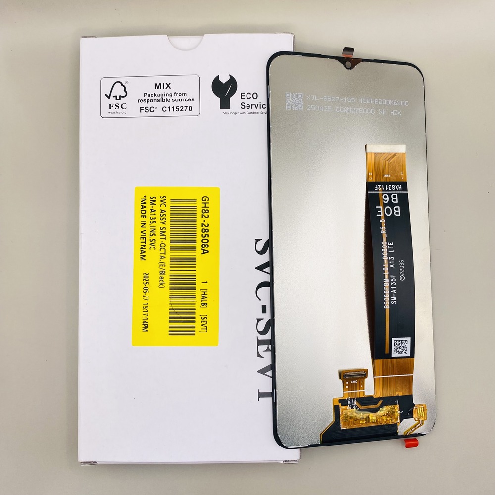 ال سی دی سامسونگ گلکسی A13 (مدل SM-A135F) اورجینال سرویس پک - نمای بسته بندی