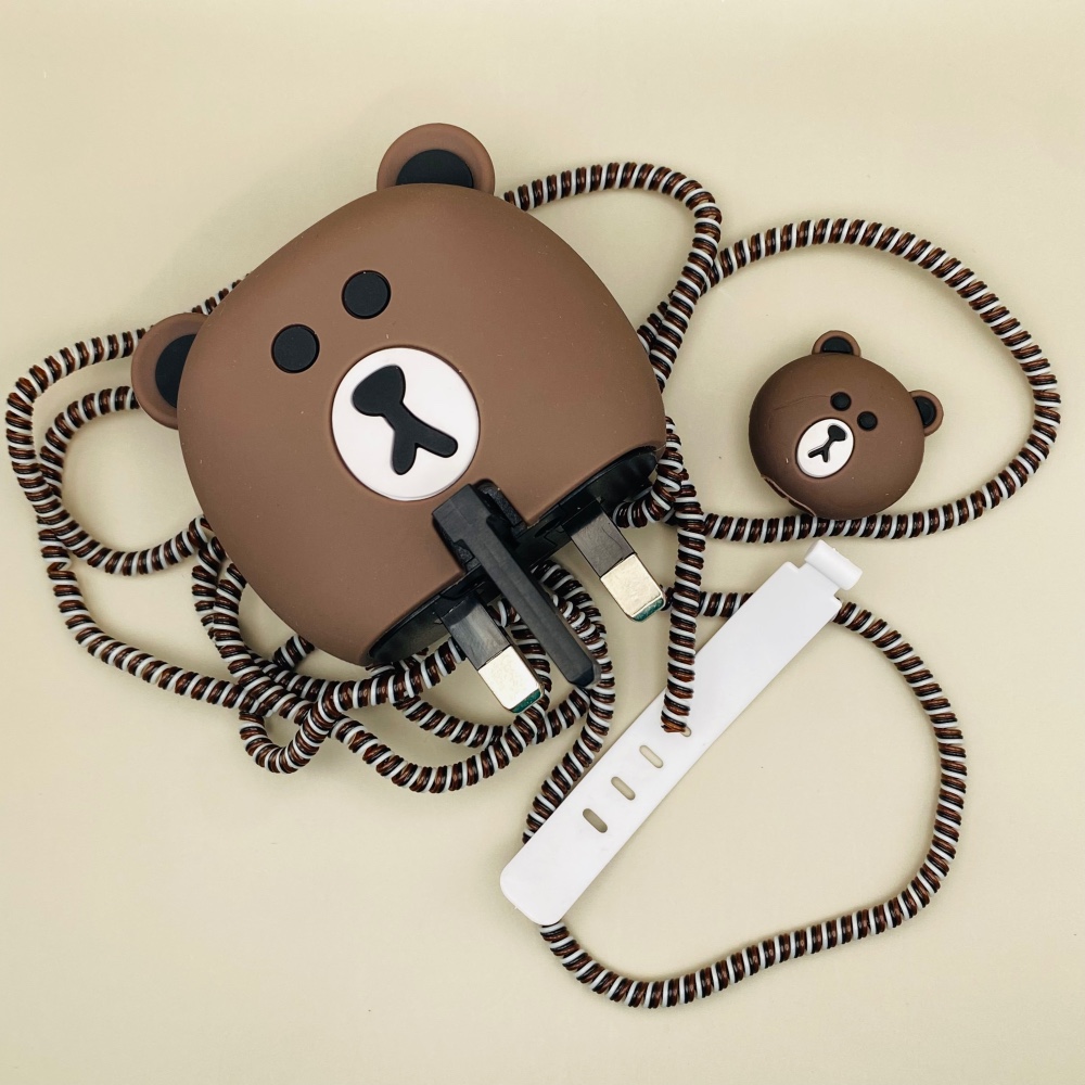 محافظ کابل شارژر عروسکی سامسونگ 25 وات سلیکونی اورجینال با گارانتی - Samsung Doll Cable Protector 25W Silicon Original - نمای بسته بندی