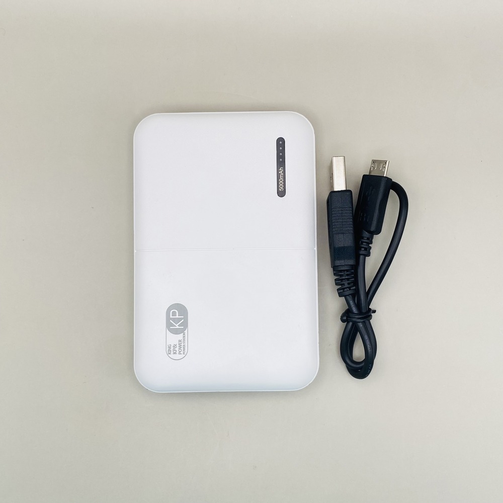 پاوربانک 5000 میلی‌آمپر مدل KP با گارانتی 6 ماهه - Mini Power Bank 5000mAh قابل حمل در جیب - نمای نزدیک