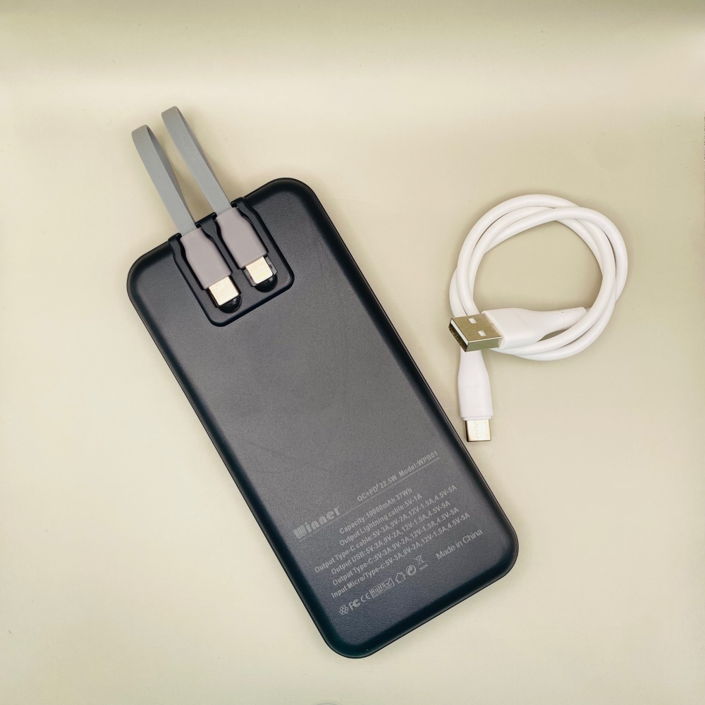 پاوربانک وینر 10000 میلی‌آمپر اورجینال با گارانتی ۱۲ ماهه - Winner Power Bank 10000mAh Original - نمای نزدیک