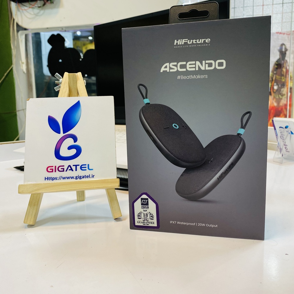 اسپیکر بلوتوثی قابل حمل HiFuture Ascendo 20W | بلوتوث 5.3، IPX7 و 15 ساعت شارژدهی-نمای چهارم