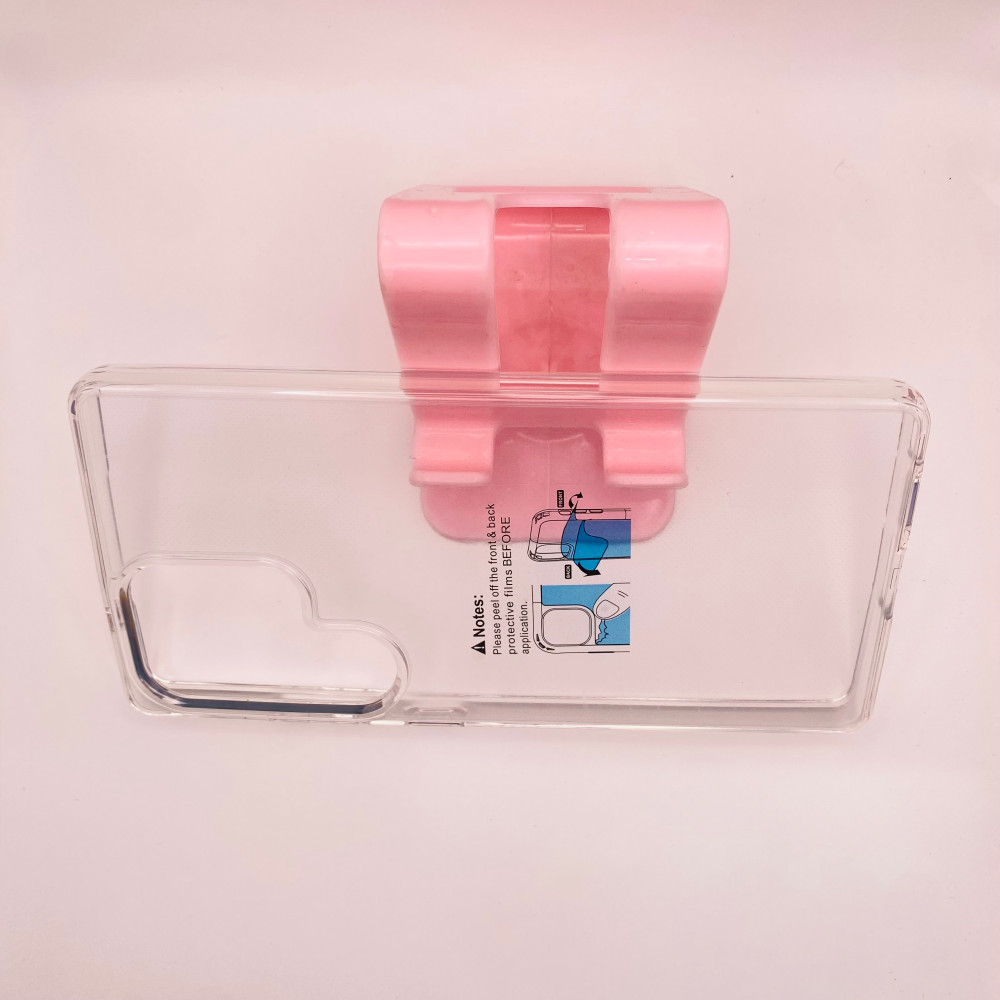 قاب شفاف ساده سامسونگ S25 اولترا | کاور شیشه‌ای Galaxy S25 Ultra | ضد زردشدگی - نمای بسته بندی