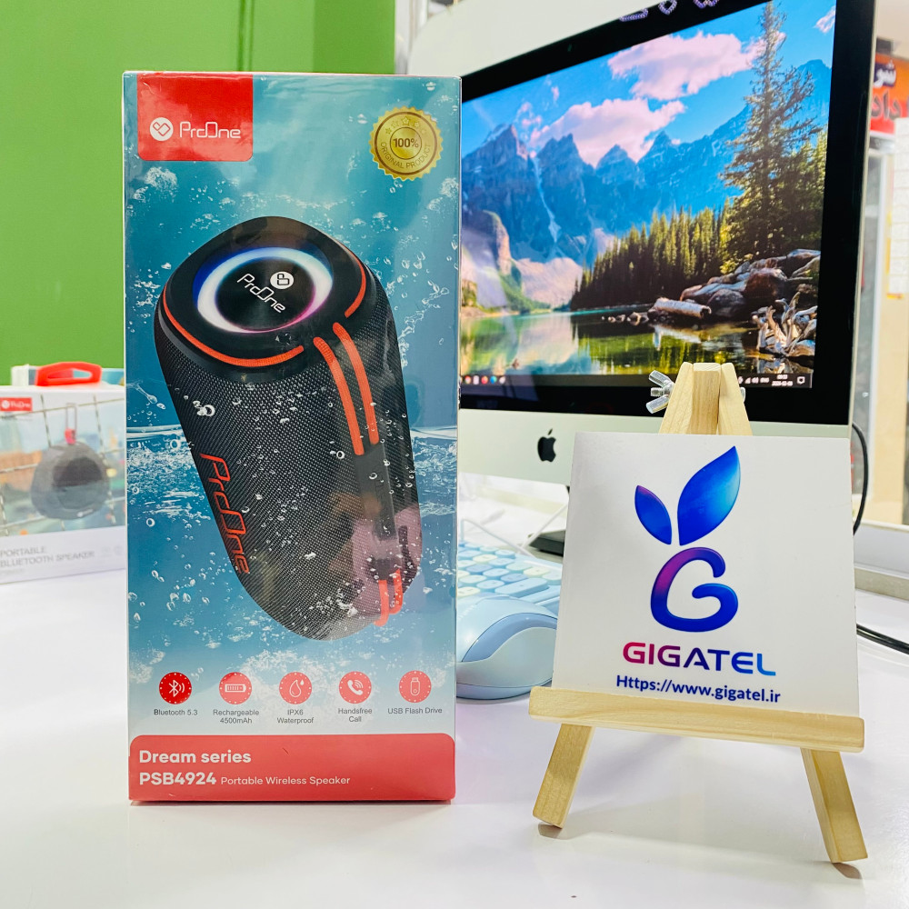 اسپیکر پرووان PSB-4924 - بلندگوی 30 وات قابل حمل با باتری 4500mAh - مناسب سفر و پیکنیک - نمای کلی