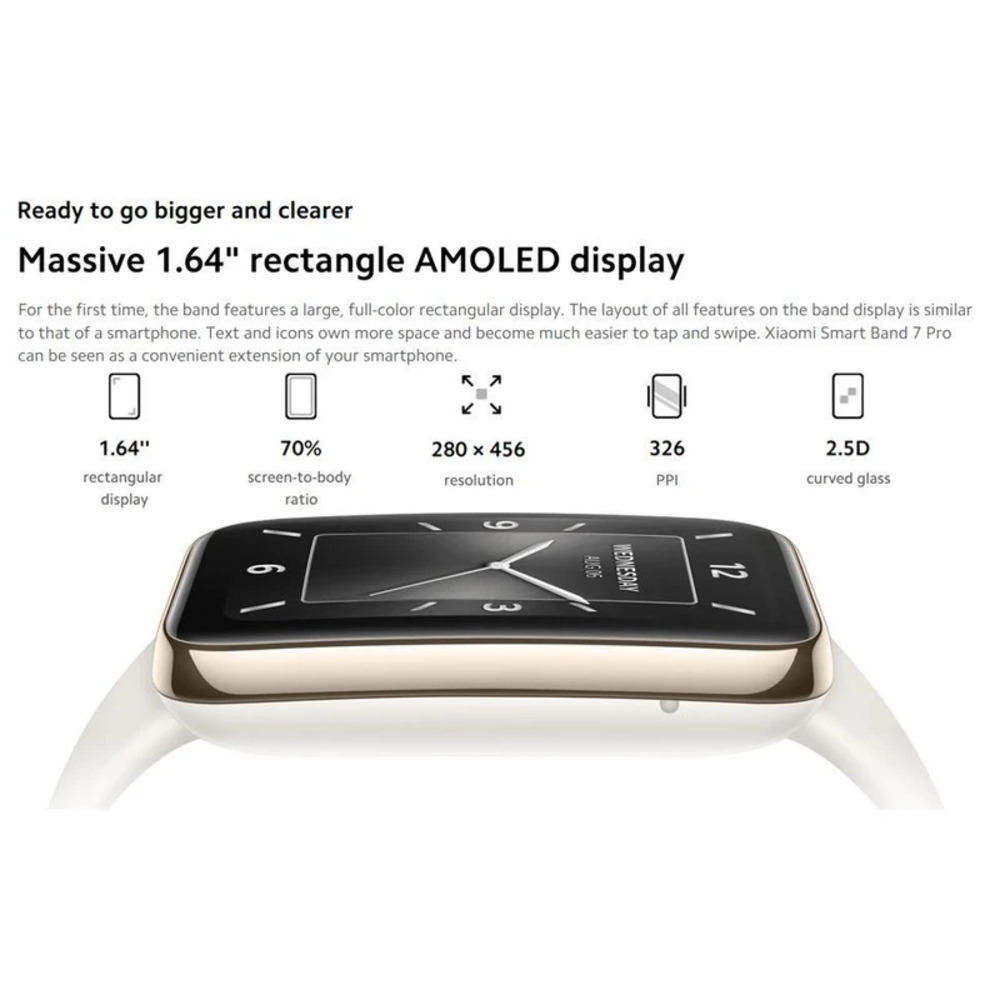 مچ بند هوشمند شیائومی Smart Band 7 Pro اورجینال با گارانتی ۱۸ ماهه - نمای نزدیک
